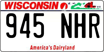 WI license plate 945NHR