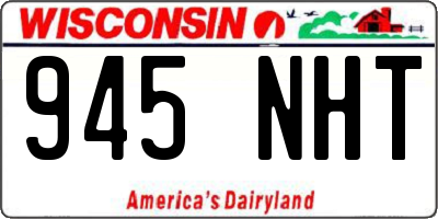 WI license plate 945NHT
