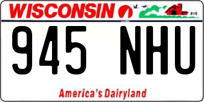 WI license plate 945NHU