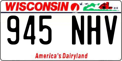 WI license plate 945NHV
