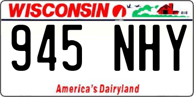 WI license plate 945NHY