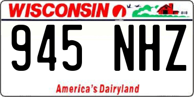 WI license plate 945NHZ