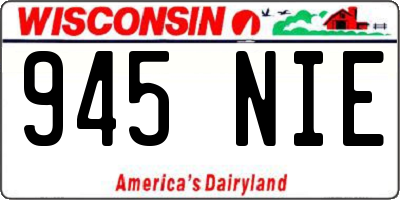 WI license plate 945NIE