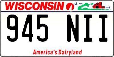 WI license plate 945NII