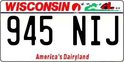 WI license plate 945NIJ