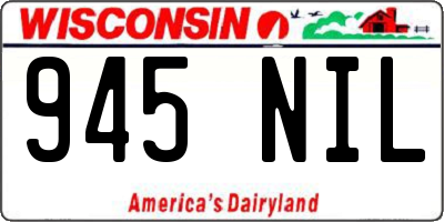 WI license plate 945NIL
