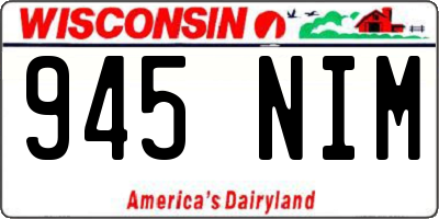 WI license plate 945NIM