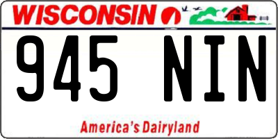 WI license plate 945NIN