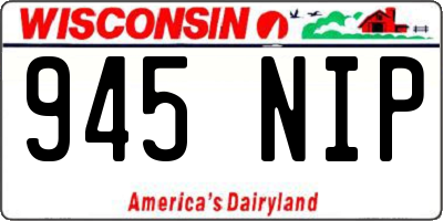 WI license plate 945NIP