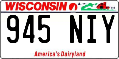 WI license plate 945NIY