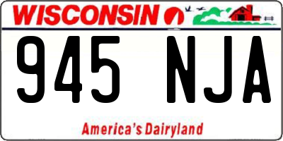 WI license plate 945NJA