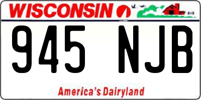 WI license plate 945NJB