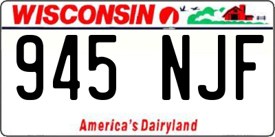WI license plate 945NJF