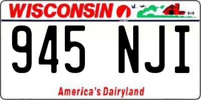 WI license plate 945NJI