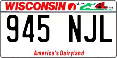 WI license plate 945NJL