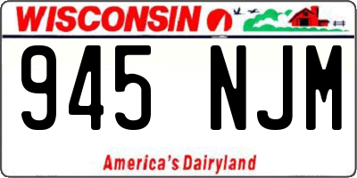 WI license plate 945NJM