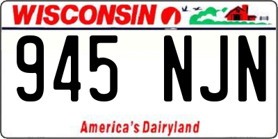 WI license plate 945NJN