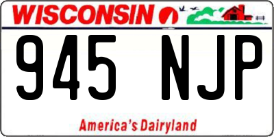 WI license plate 945NJP