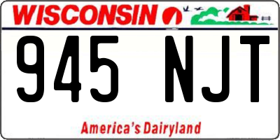 WI license plate 945NJT