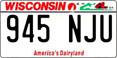 WI license plate 945NJU