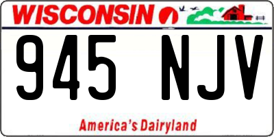 WI license plate 945NJV