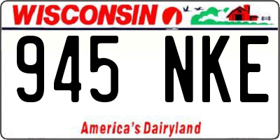WI license plate 945NKE