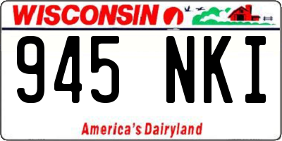 WI license plate 945NKI