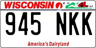 WI license plate 945NKK