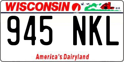 WI license plate 945NKL