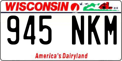 WI license plate 945NKM