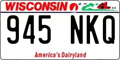 WI license plate 945NKQ