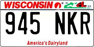 WI license plate 945NKR