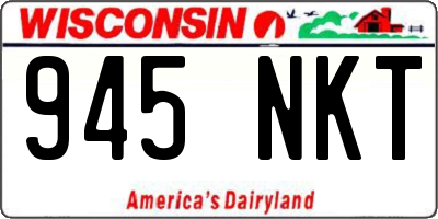 WI license plate 945NKT