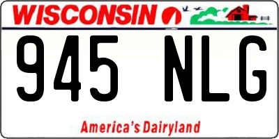 WI license plate 945NLG