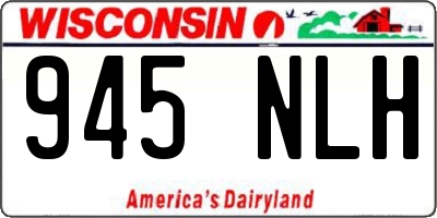 WI license plate 945NLH