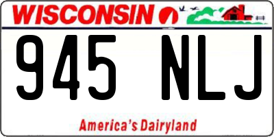 WI license plate 945NLJ