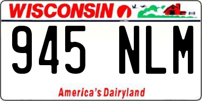 WI license plate 945NLM