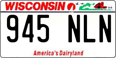 WI license plate 945NLN