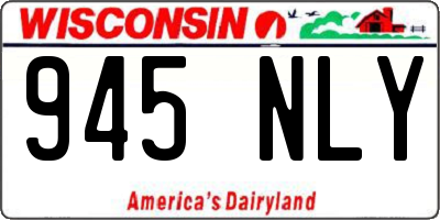 WI license plate 945NLY