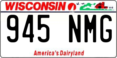 WI license plate 945NMG