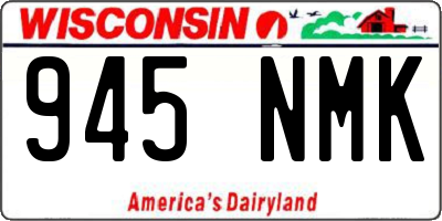 WI license plate 945NMK