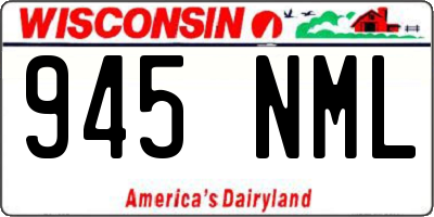 WI license plate 945NML