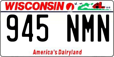 WI license plate 945NMN