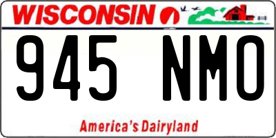 WI license plate 945NMO