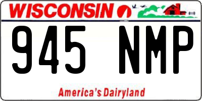WI license plate 945NMP
