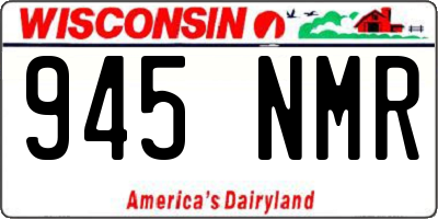 WI license plate 945NMR