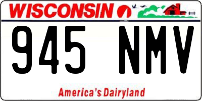 WI license plate 945NMV