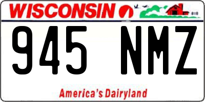 WI license plate 945NMZ