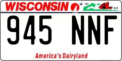 WI license plate 945NNF