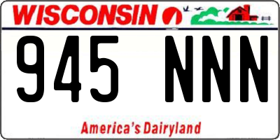 WI license plate 945NNN